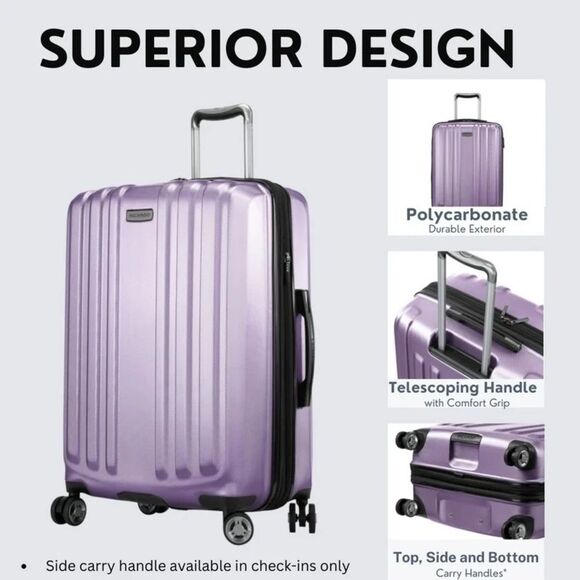 Ricardo Anaheim 28" Hardside Check-In Spinner Purple Travel Bag luggage, flight - Picture 1 of 14